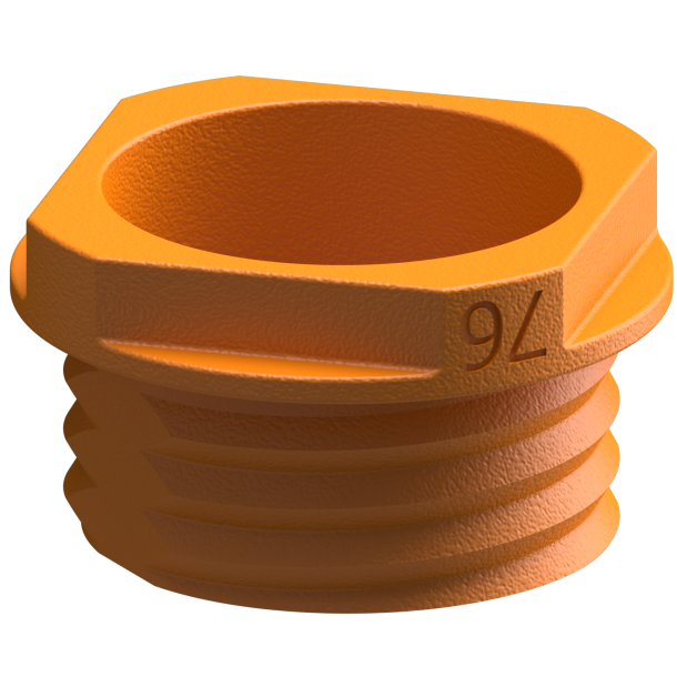 Ground socket for  76 mm tubular post | Threaded ring